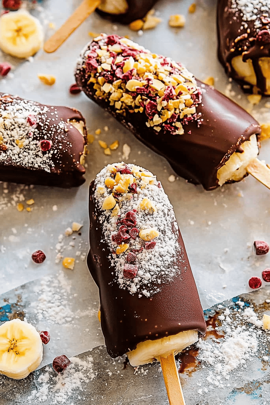 chocolate frozen bananas