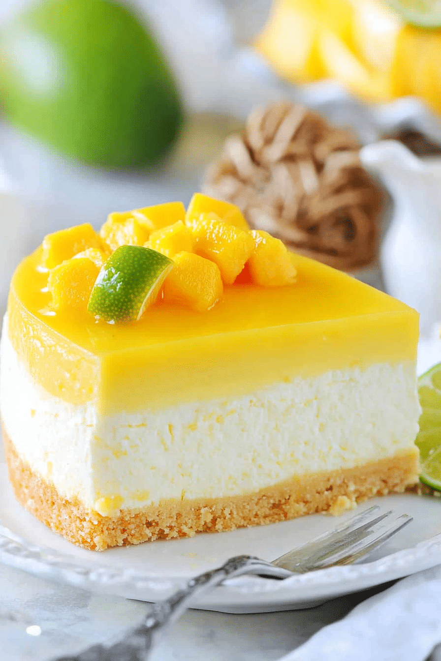 mango lime cheesecake