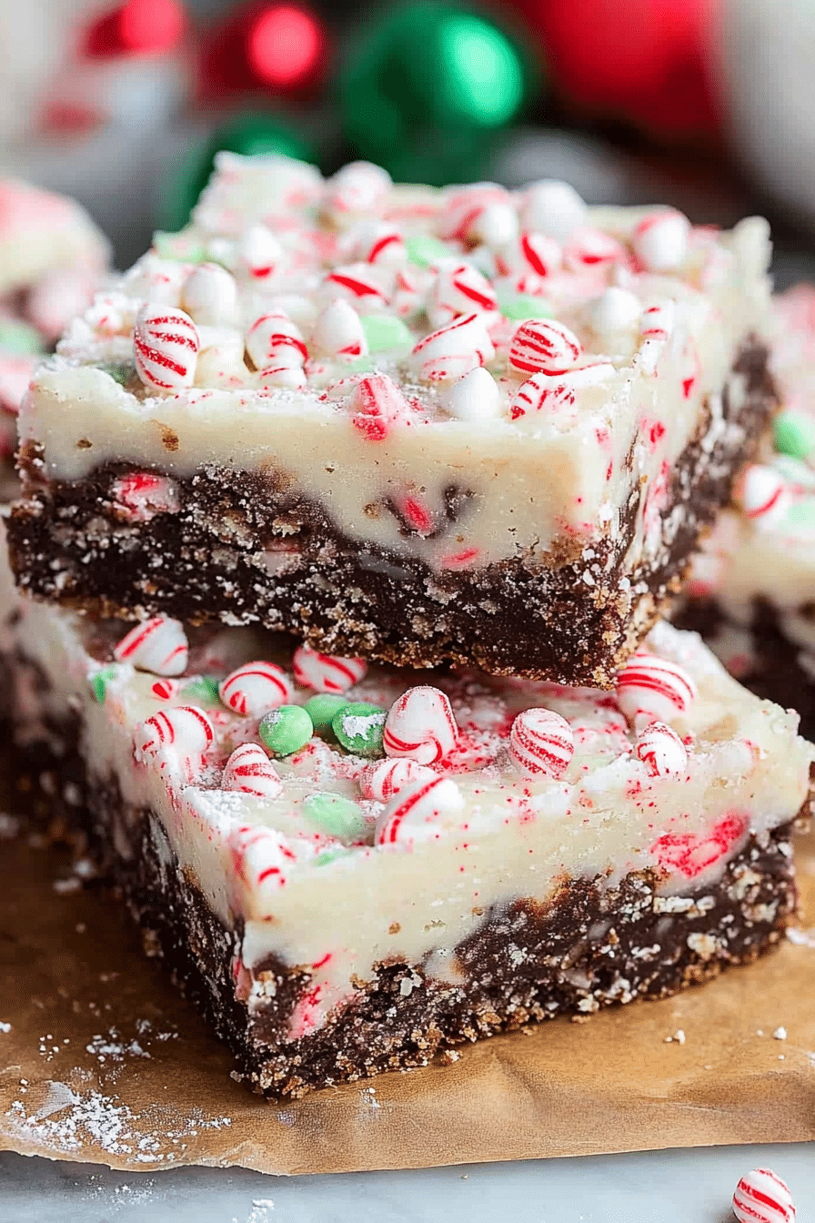 peppermint cookie bar