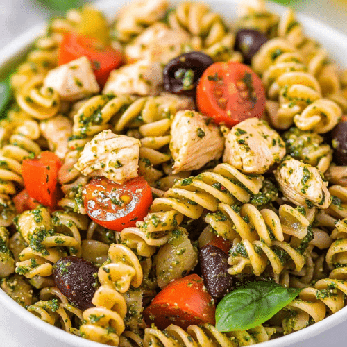 pesto chicken pasta salad