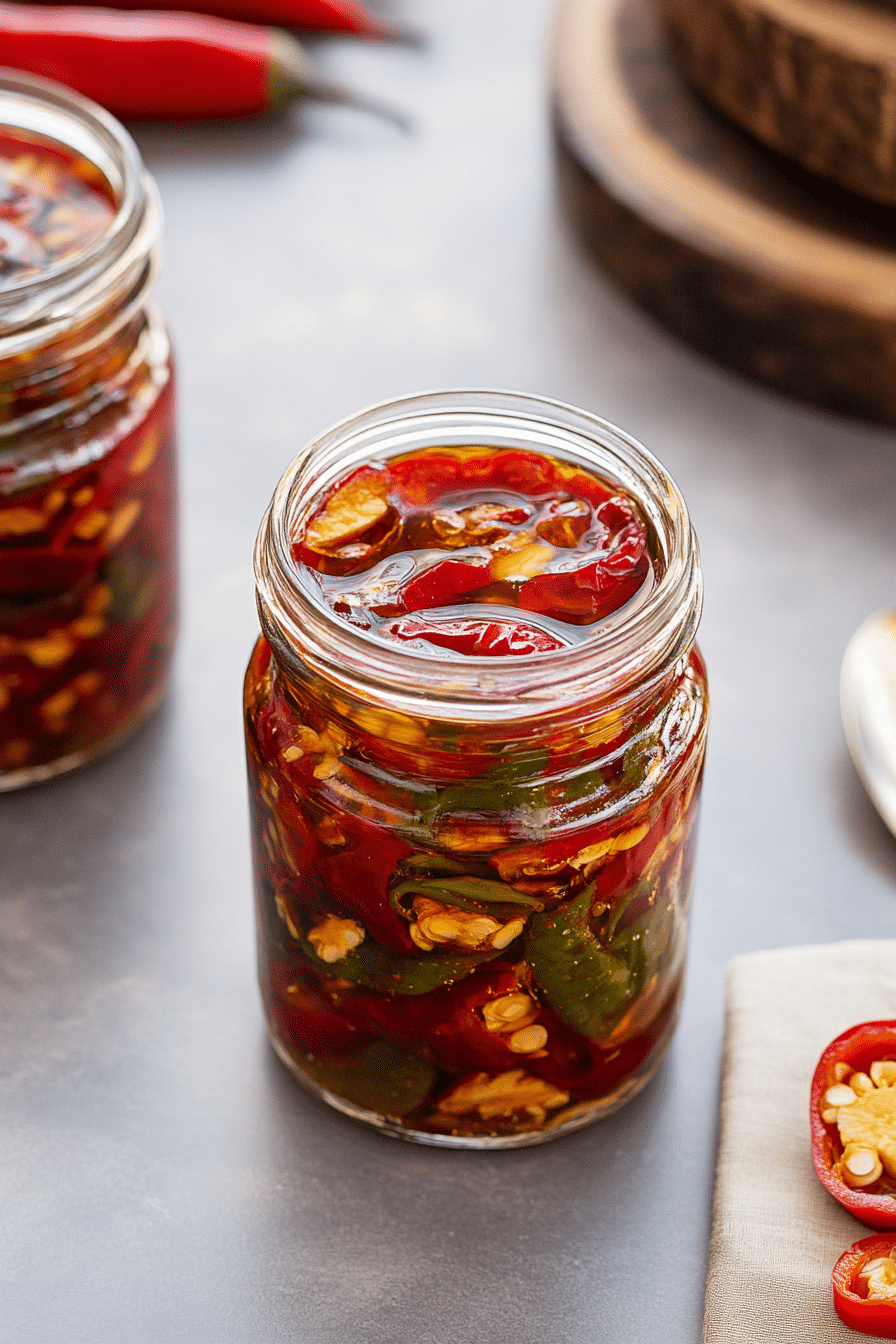 preserved chillies in oil