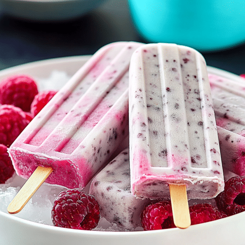 raspberry coconut popsicles