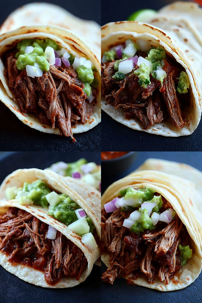 shredded beef tacos