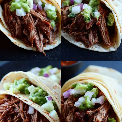 shredded beef tacos