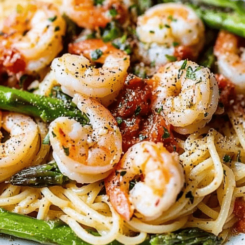 shrimp asparagus pasta