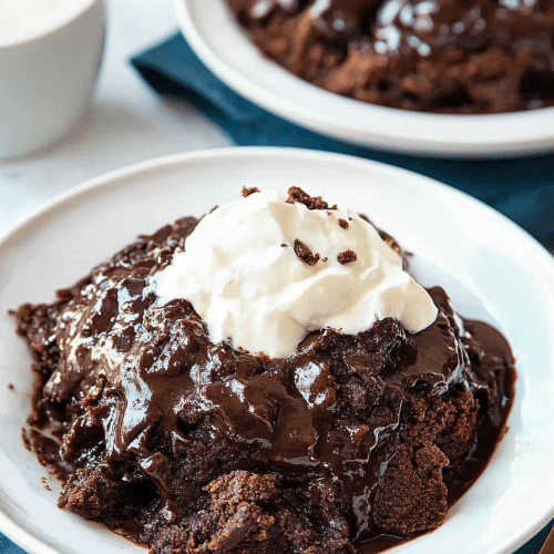 slow cooker brownie pudding