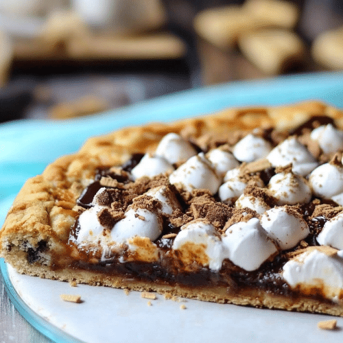 smores pizza dessert