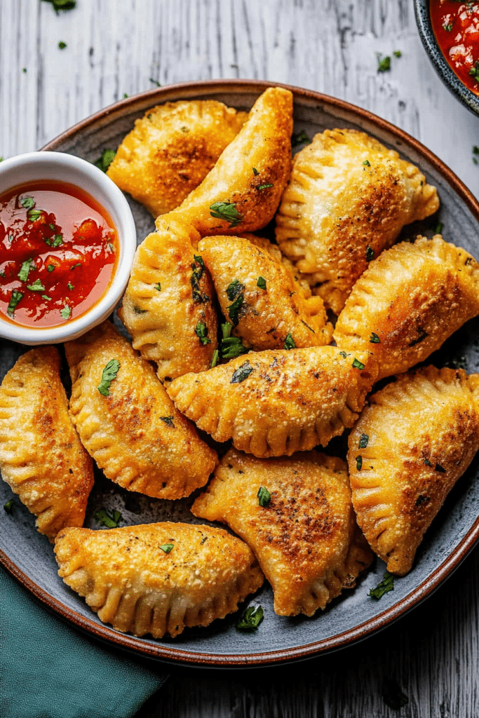 spicy feta dumplings