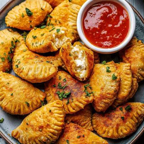 spicy feta dumplings