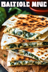spinach artichoke quesadillas