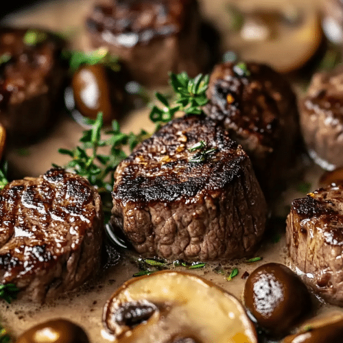 steak bite mushrooms