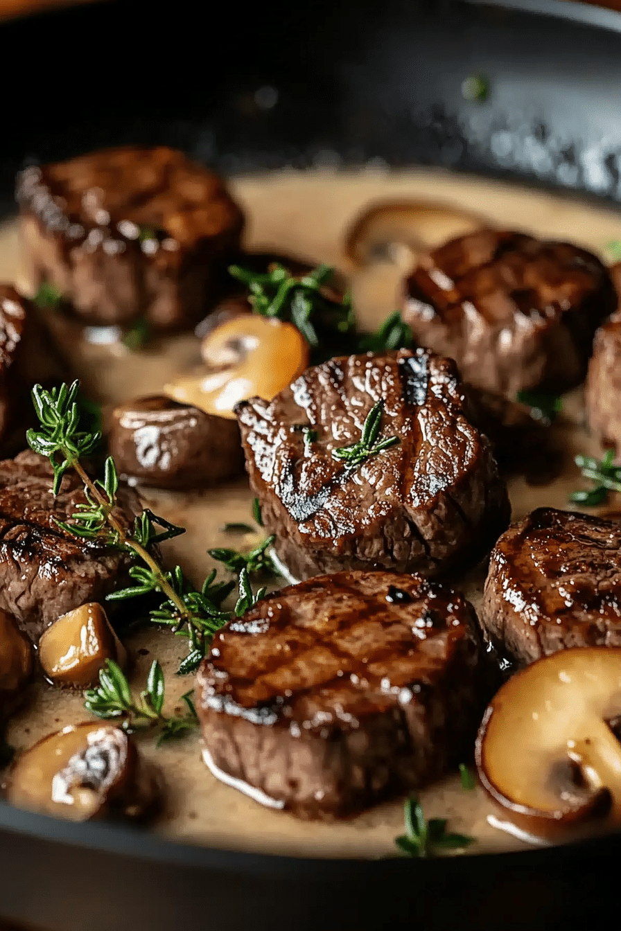 steak bite mushrooms