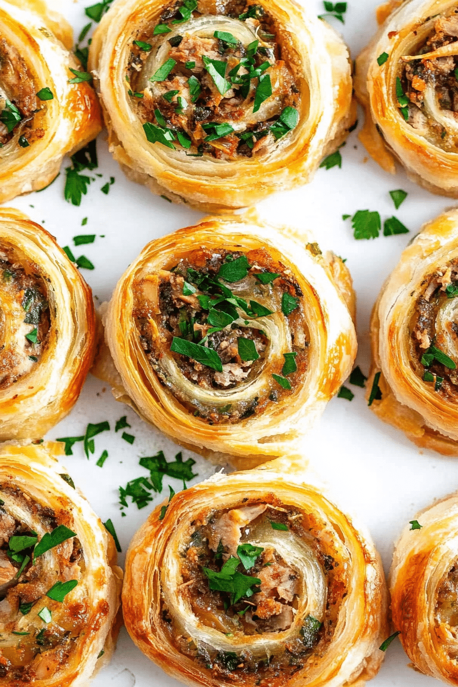 tuna puff pastry pinwheels