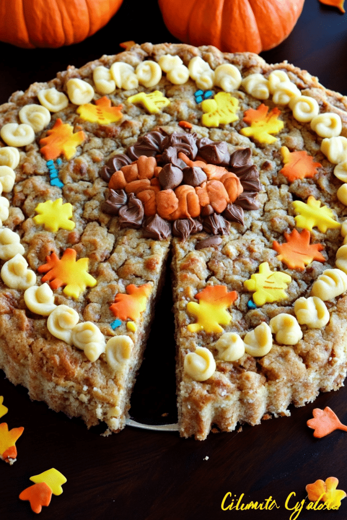 Thanksgiving cookie cake