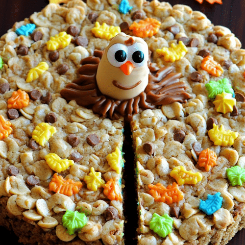 Thanksgiving cookie cake