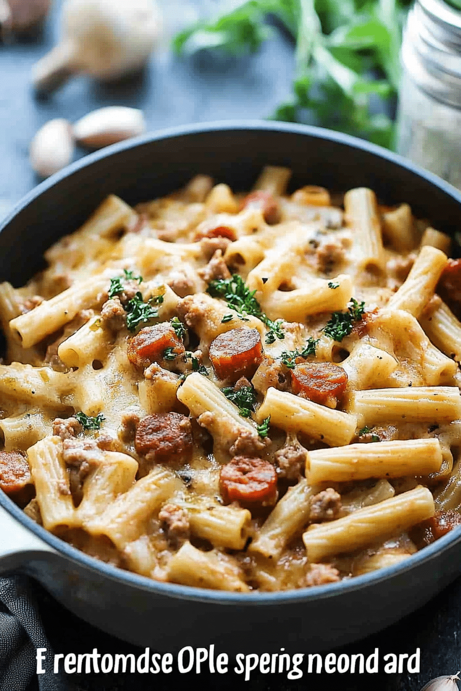 one pot ziti sausage