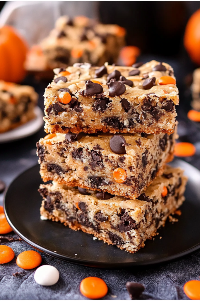 Halloween cookie bars