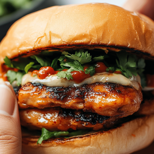 Korean chicken burgers