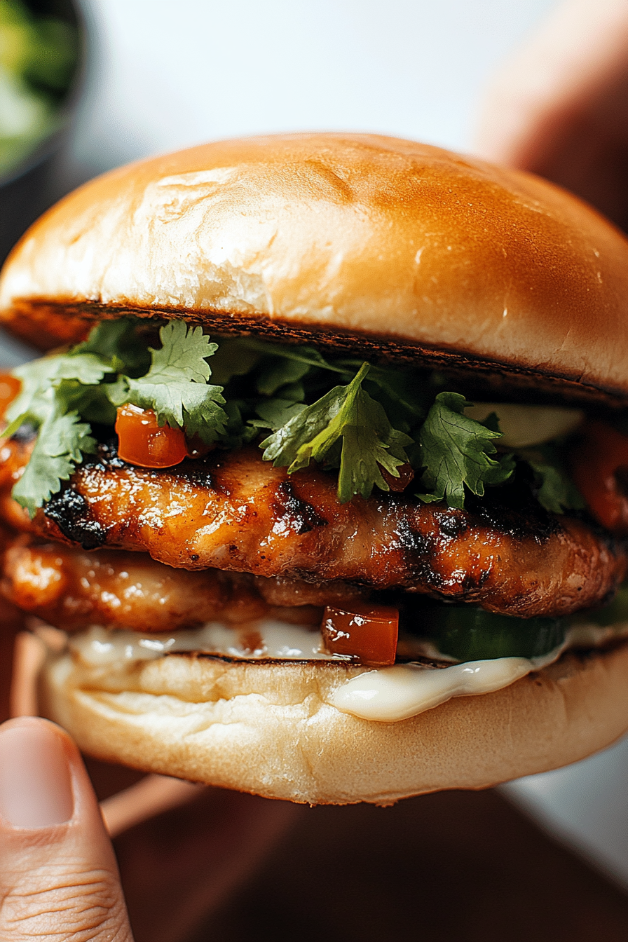 Korean chicken burgers
