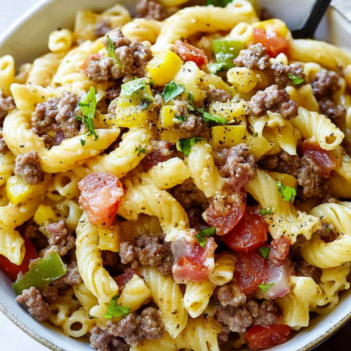 cheeseburger pasta