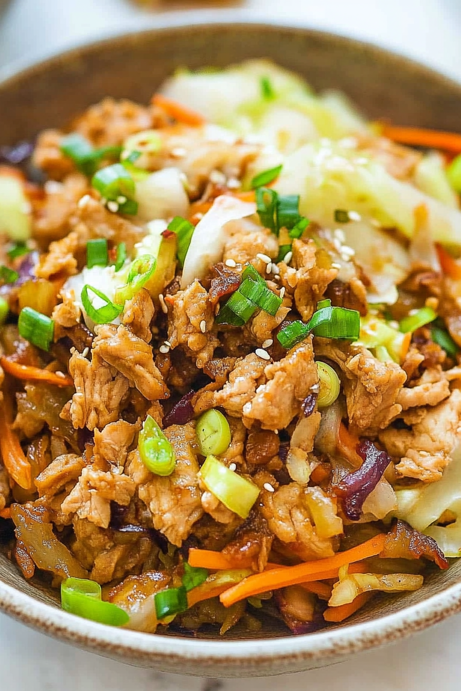 chicken egg roll bowls