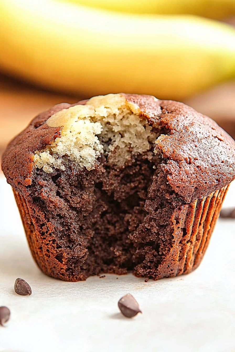 chocolate banana muffins