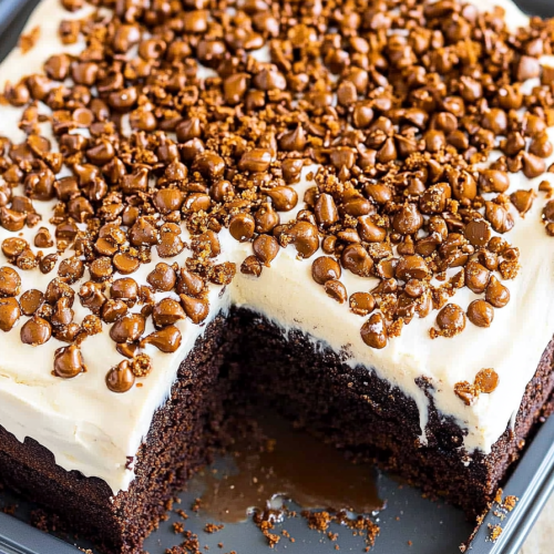 chocolate gingerbread toffee cake