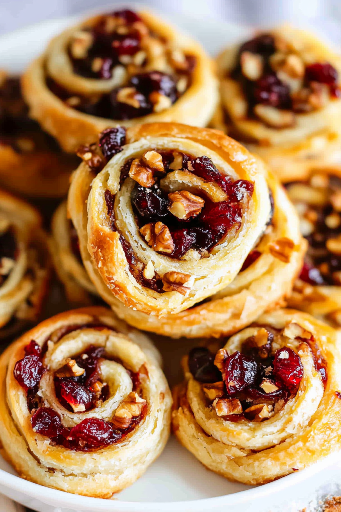 cranberry walnut pinwheels