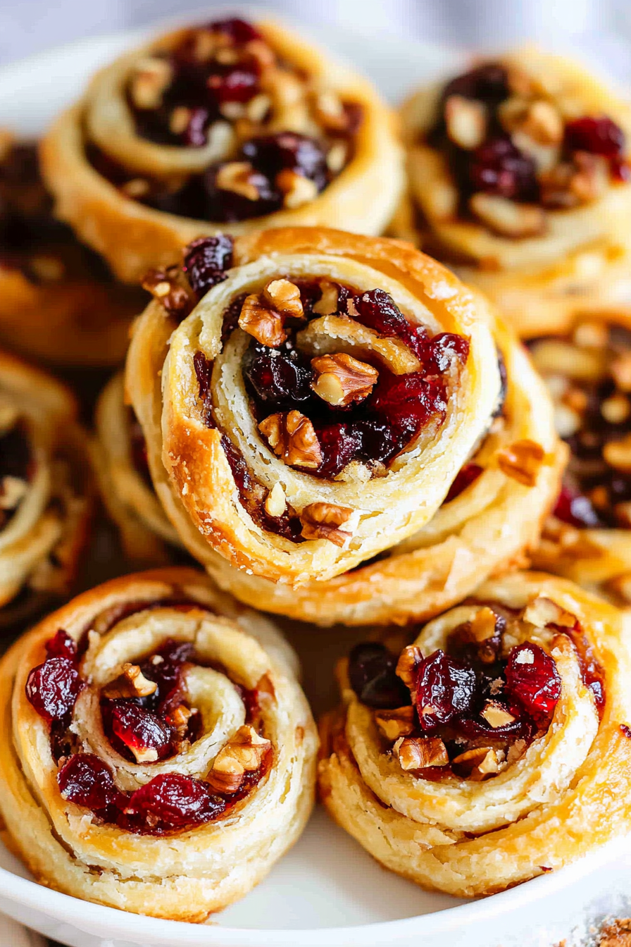 cranberry walnut pinwheels