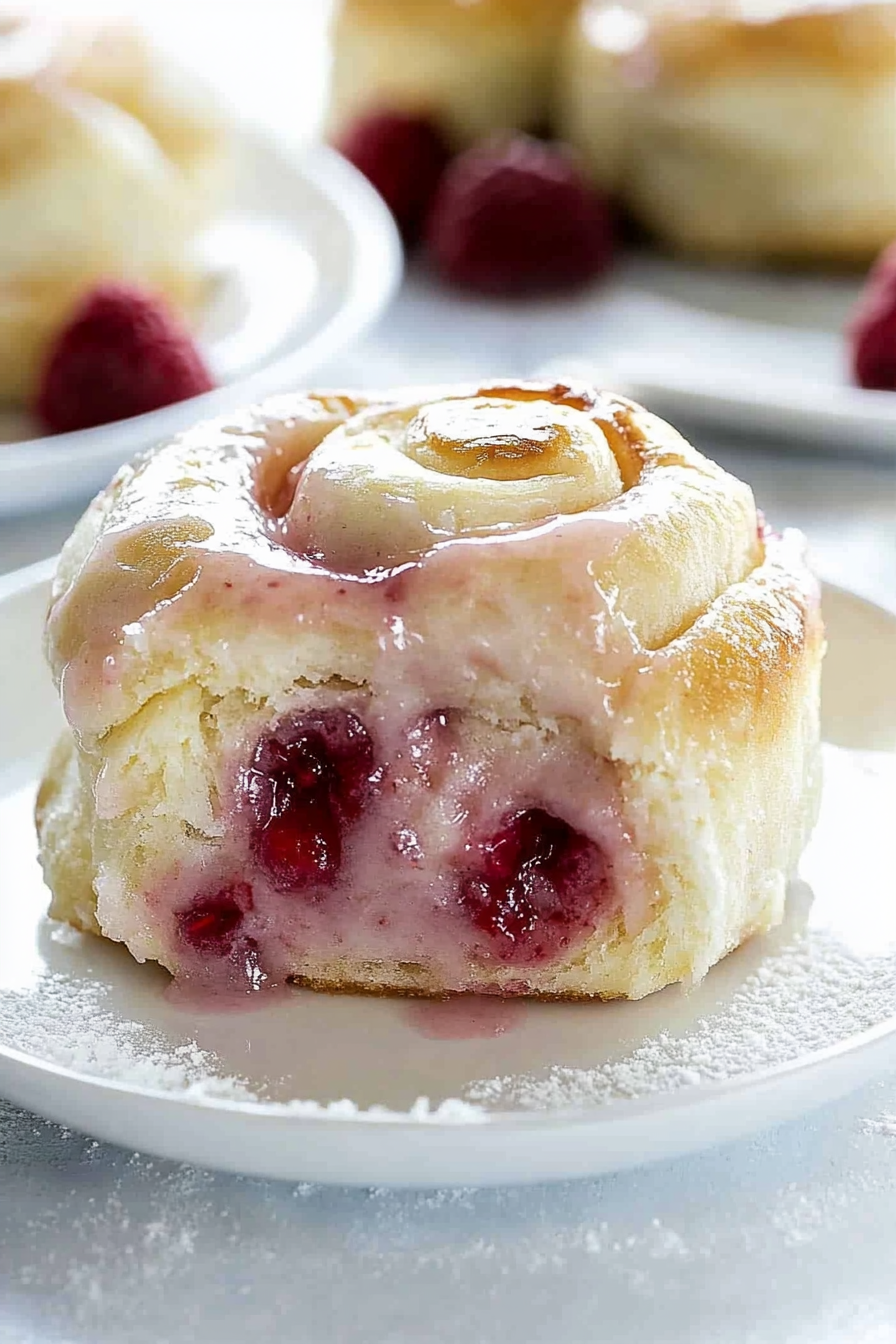 raspberry sweet rolls
