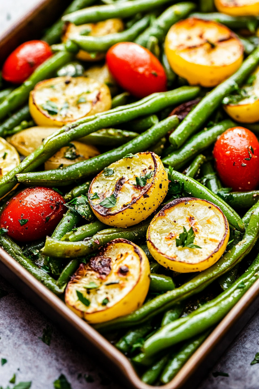roasted green beans