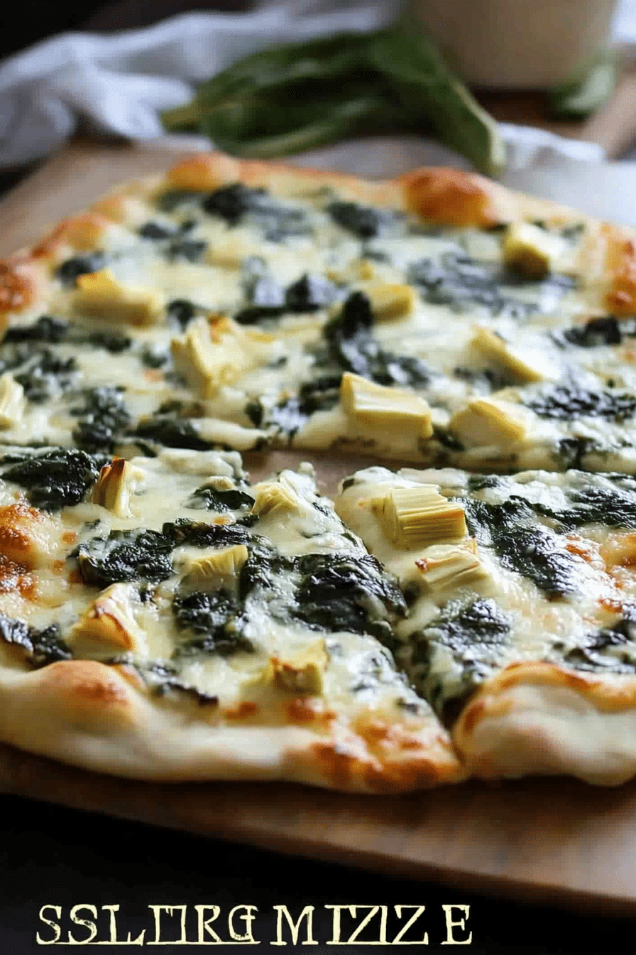 spinach artichoke pizza
