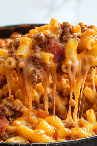 bacon cheeseburger pasta