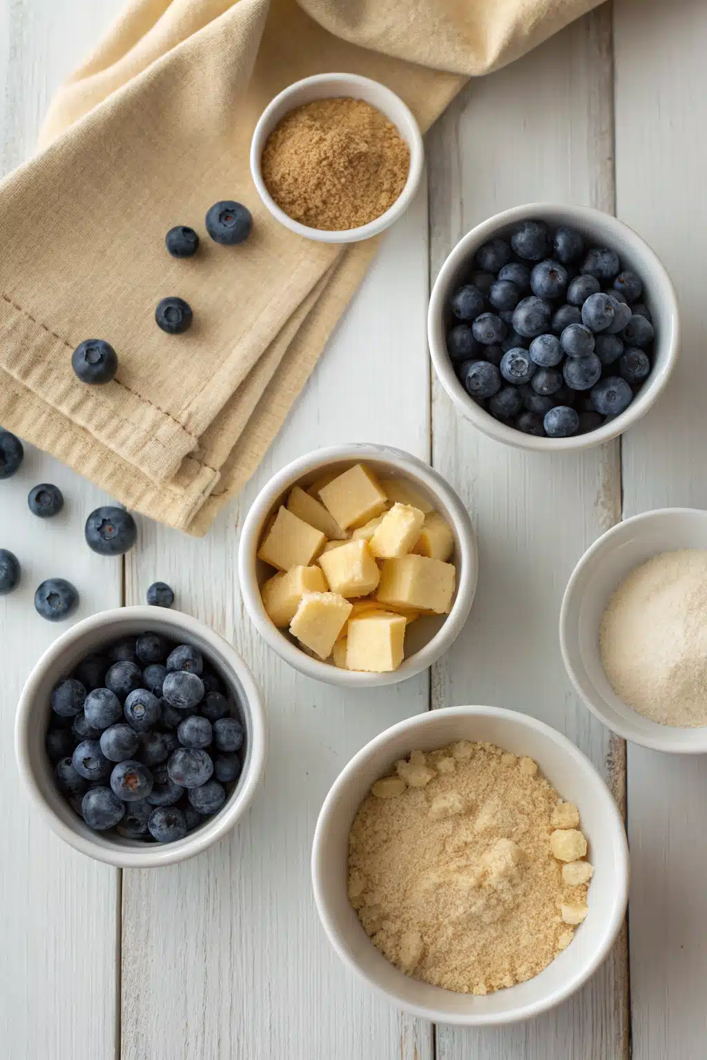 Blueberry Scones Recipe beautifully presented from an overhead angle