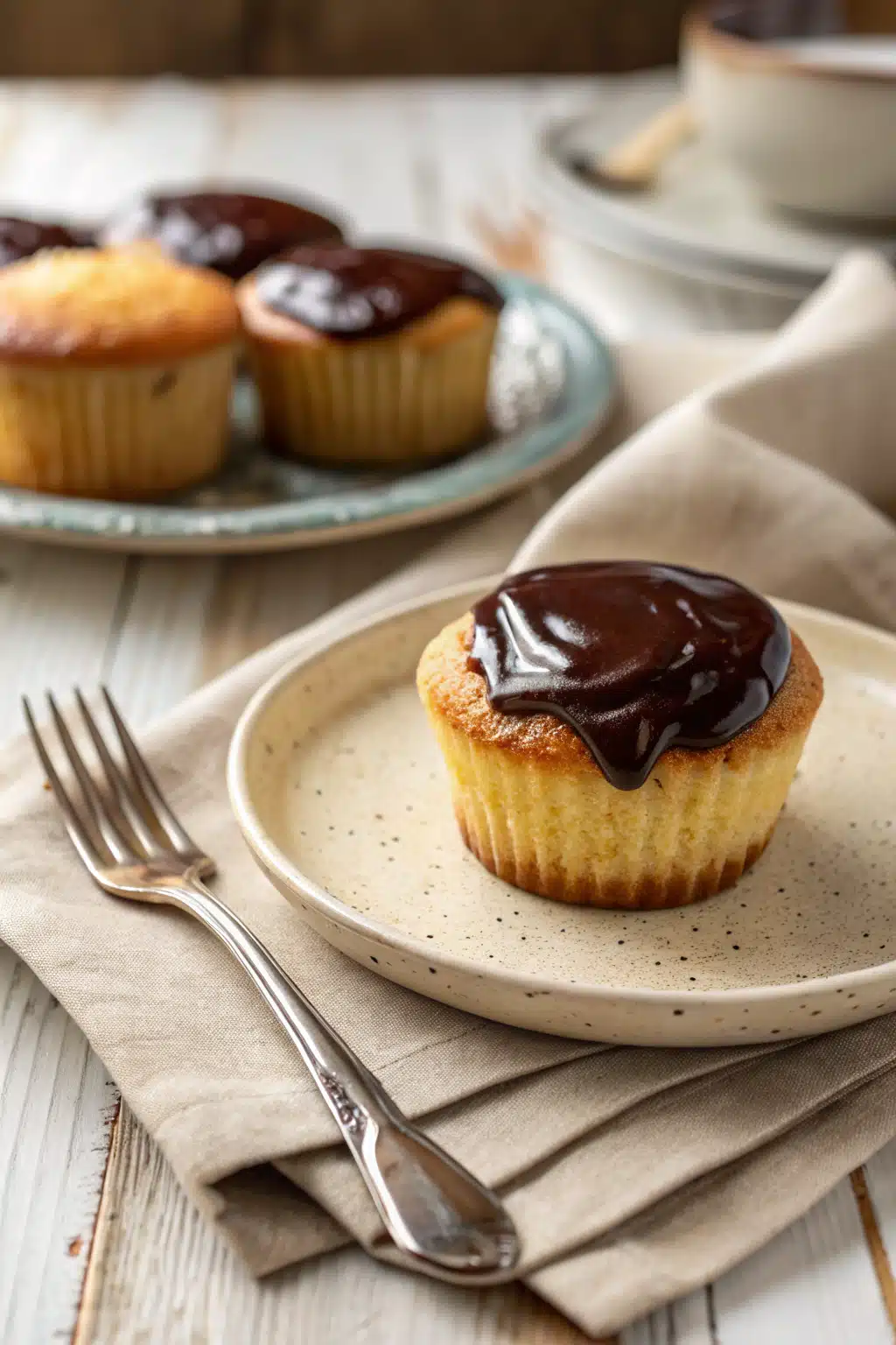 Boston Cream Cupcakes ingredients organized and measured on kitchen counter