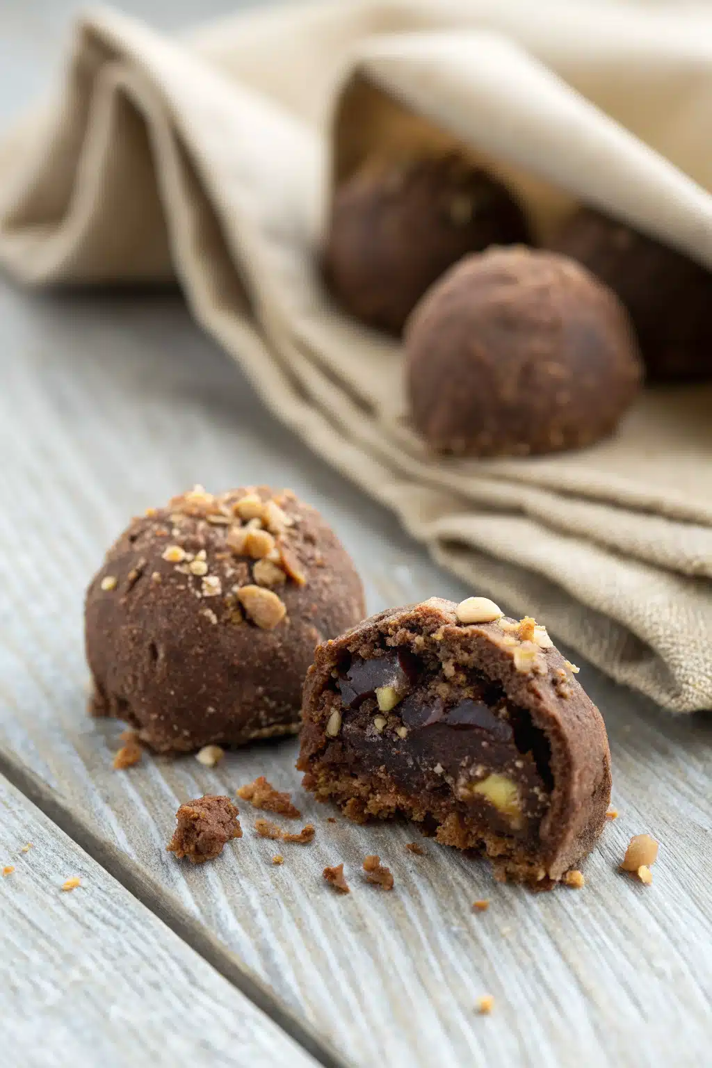 Brownie Truffles slice on plate showing perfect texture and swirl pattern