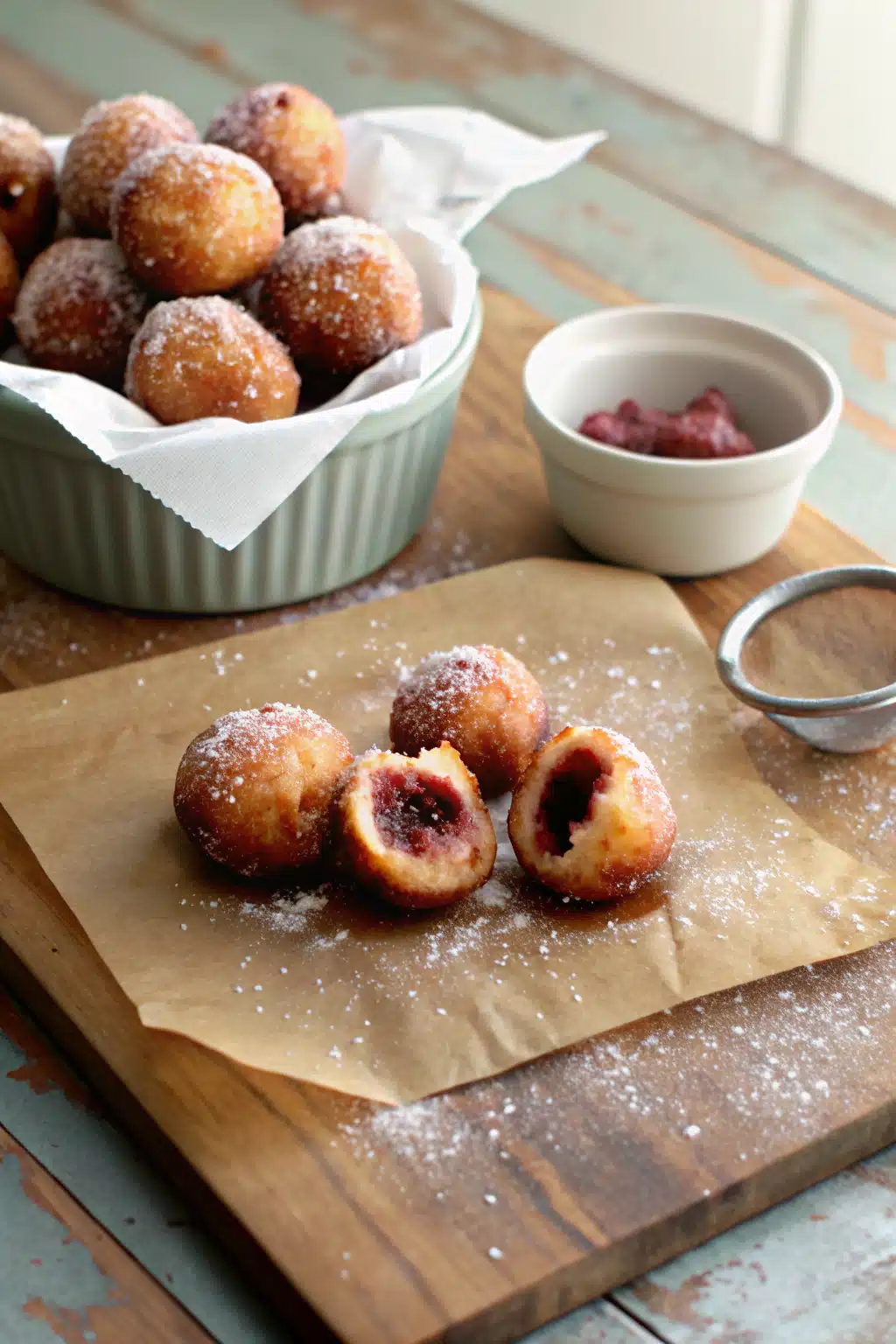 Jelly Donut Holes Canned slice on plate showing perfect texture and swirl pattern