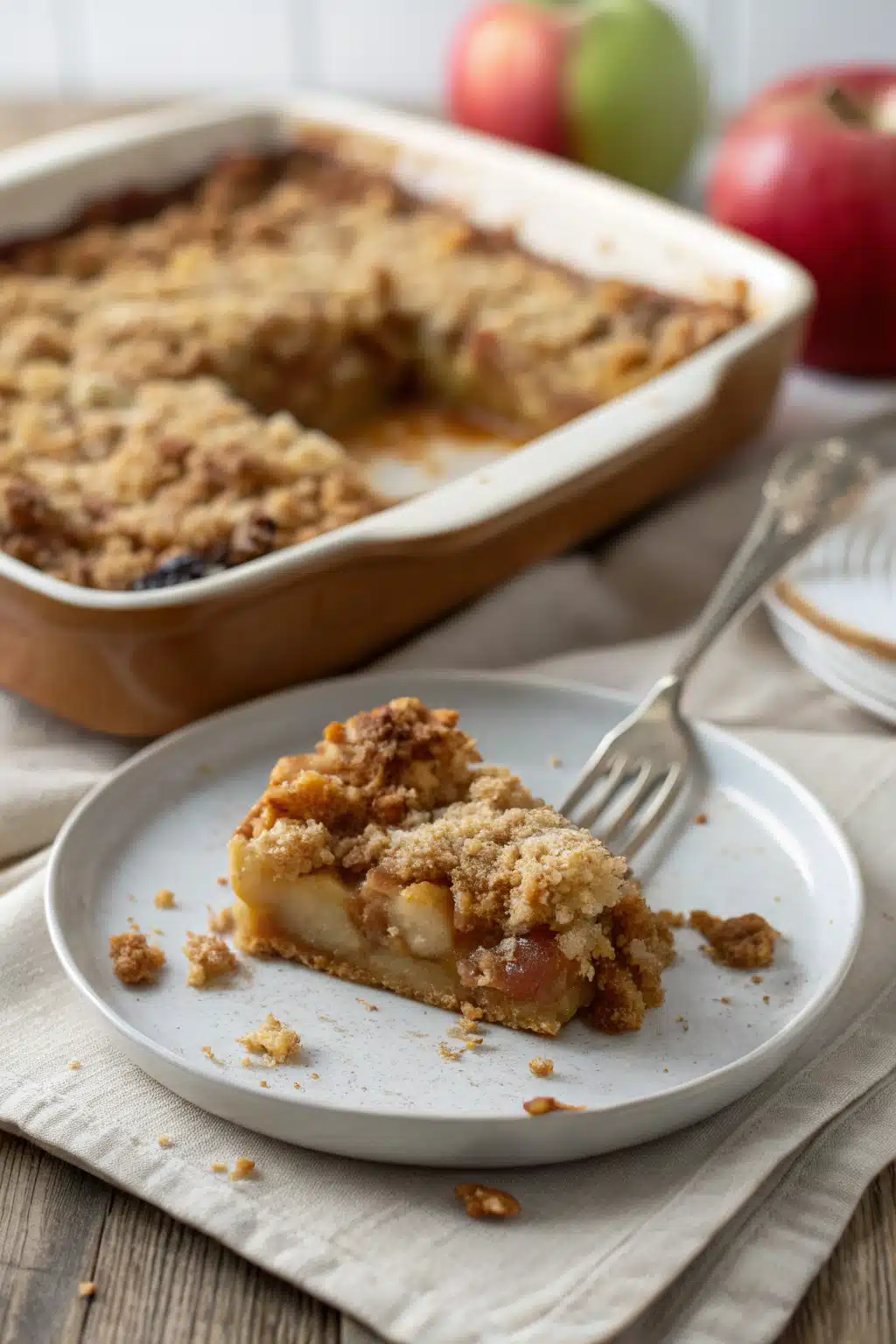Caramel Apple Dump Cake ingredients organized and measured on kitchen counter