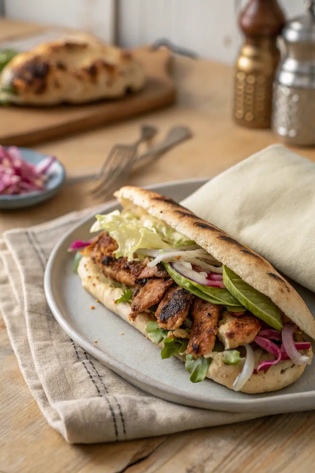 Chicken Shawarma Loaf ingredients organized and measured on kitchen counter
