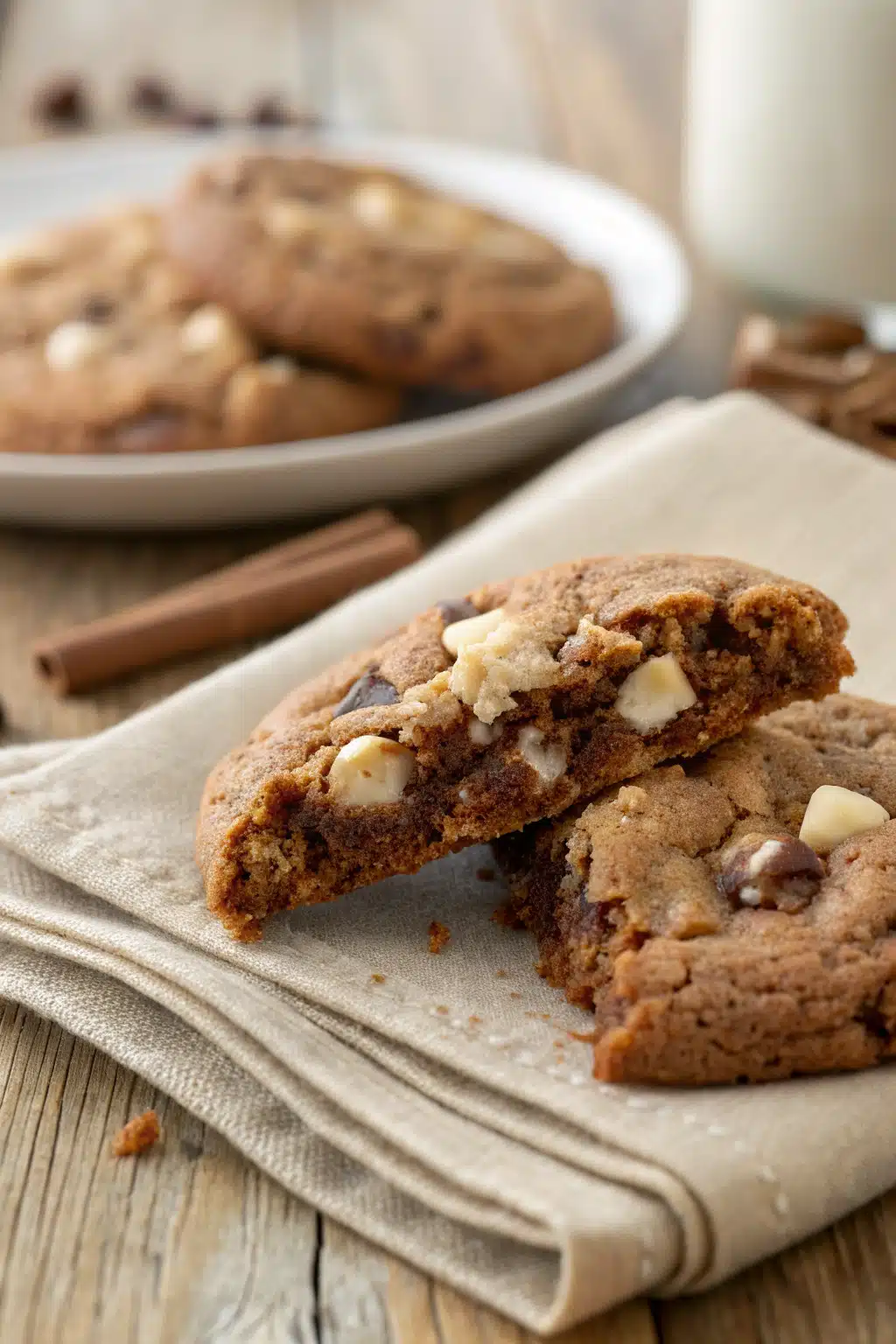 Christmas Cookies slice on plate showing perfect texture and swirl pattern