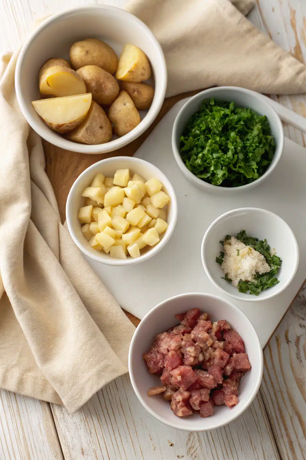 Zuppa Toscana recipe beautifully presented from an overhead angle