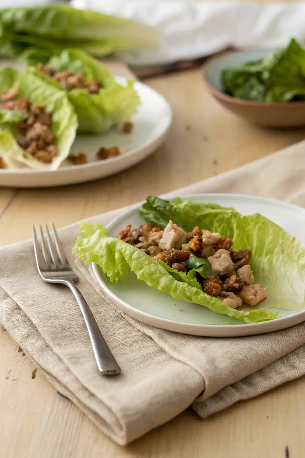 Copycat Pf Changs Lettuce Wraps ingredients organized and measured on kitchen counter