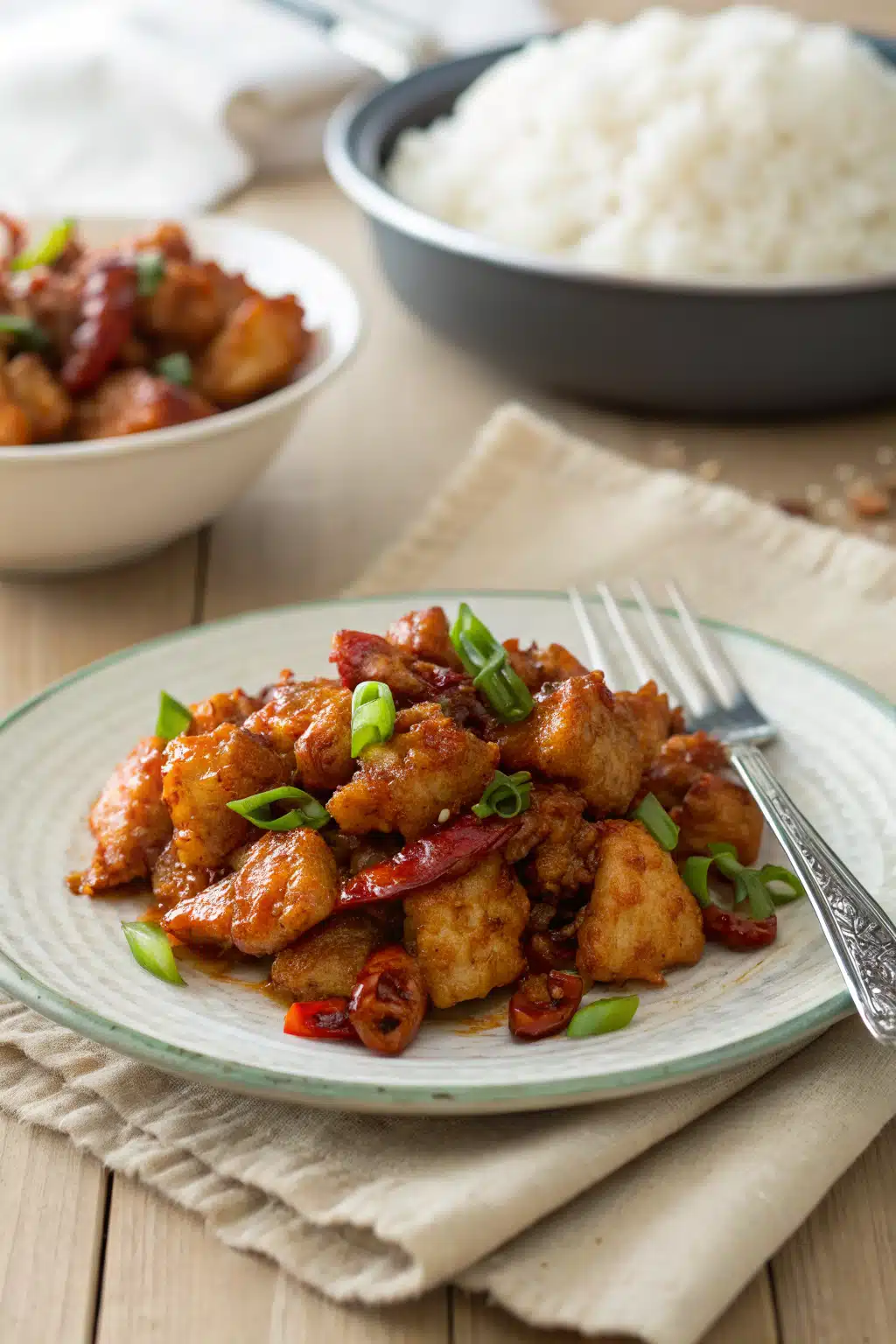 Firecracker Chicken Recipe ingredients organized and measured on kitchen counter