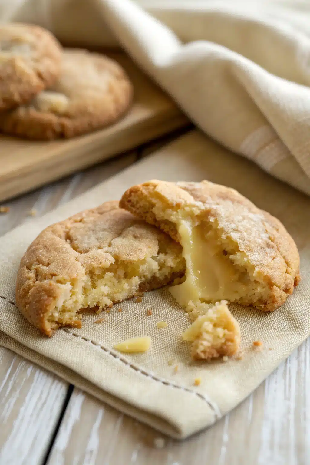 Gooey Butter Cookies slice on plate showing perfect texture and swirl pattern