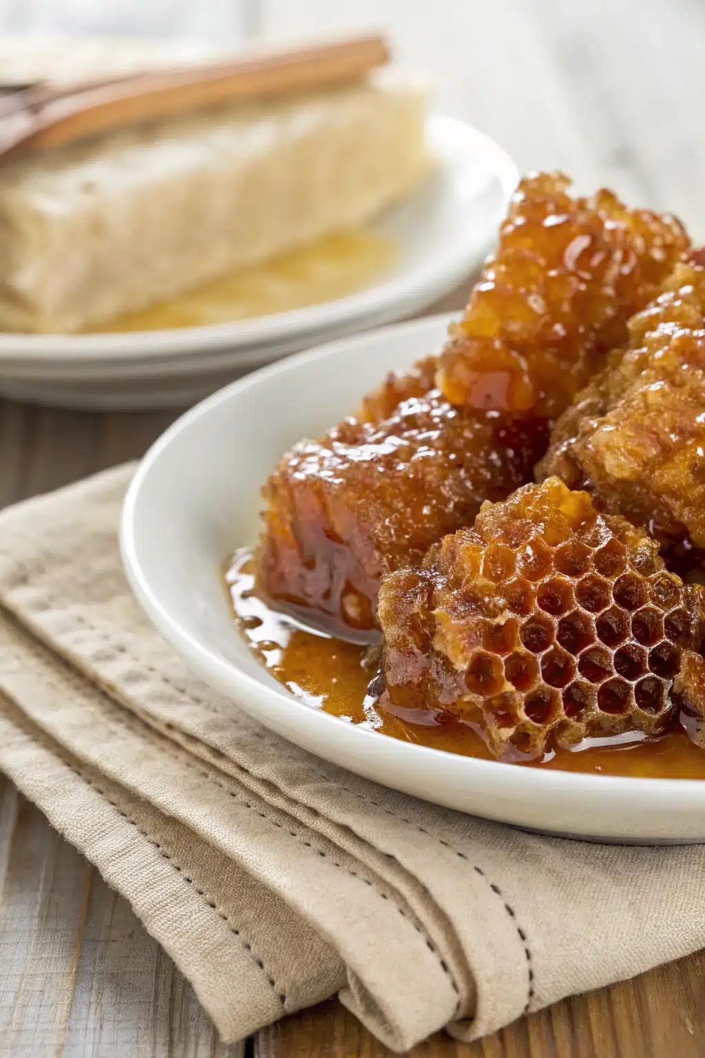 Honey Chicken slice on plate showing perfect texture and swirl pattern