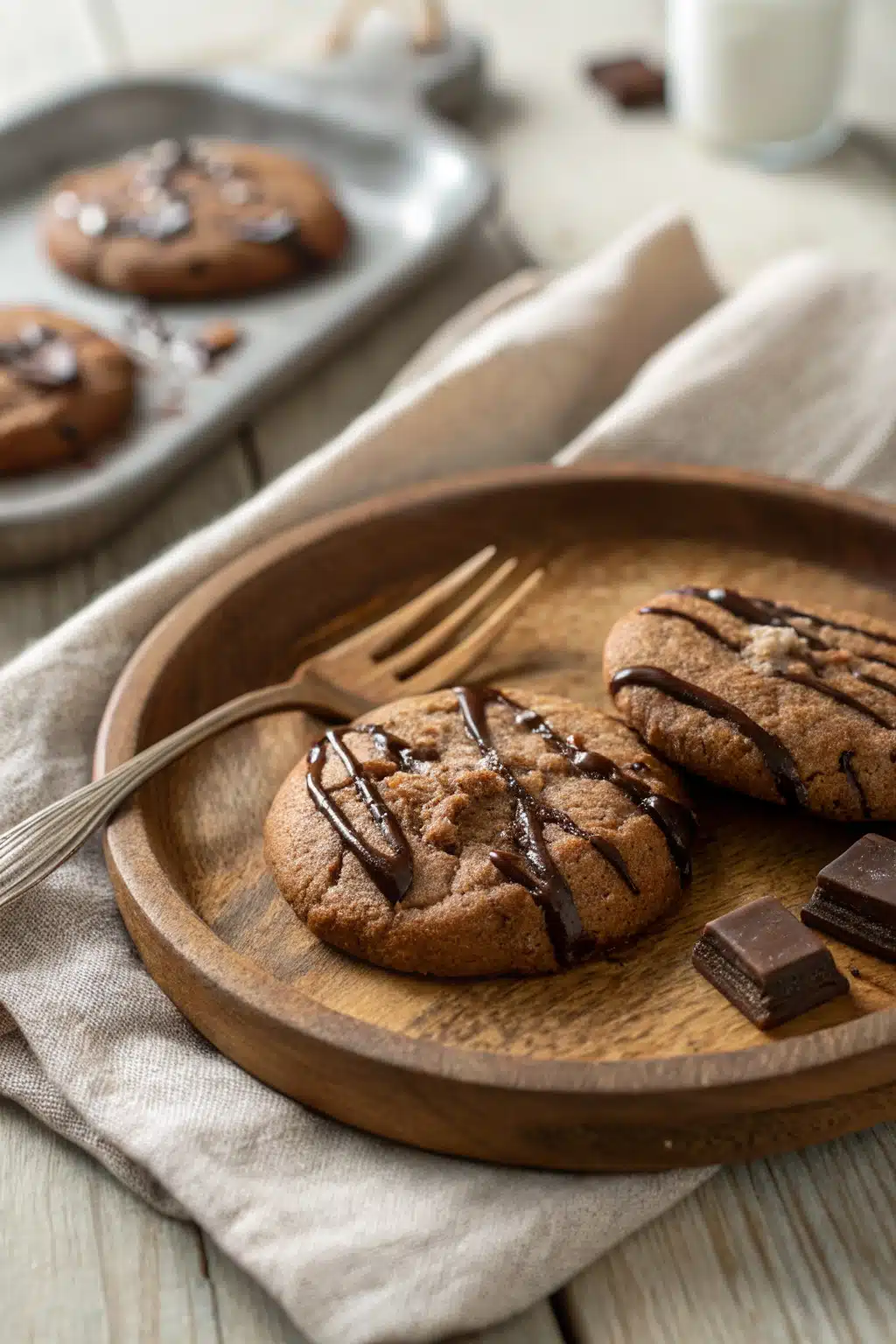 Hot Chocolate Cookies ingredients organized and measured on kitchen counter