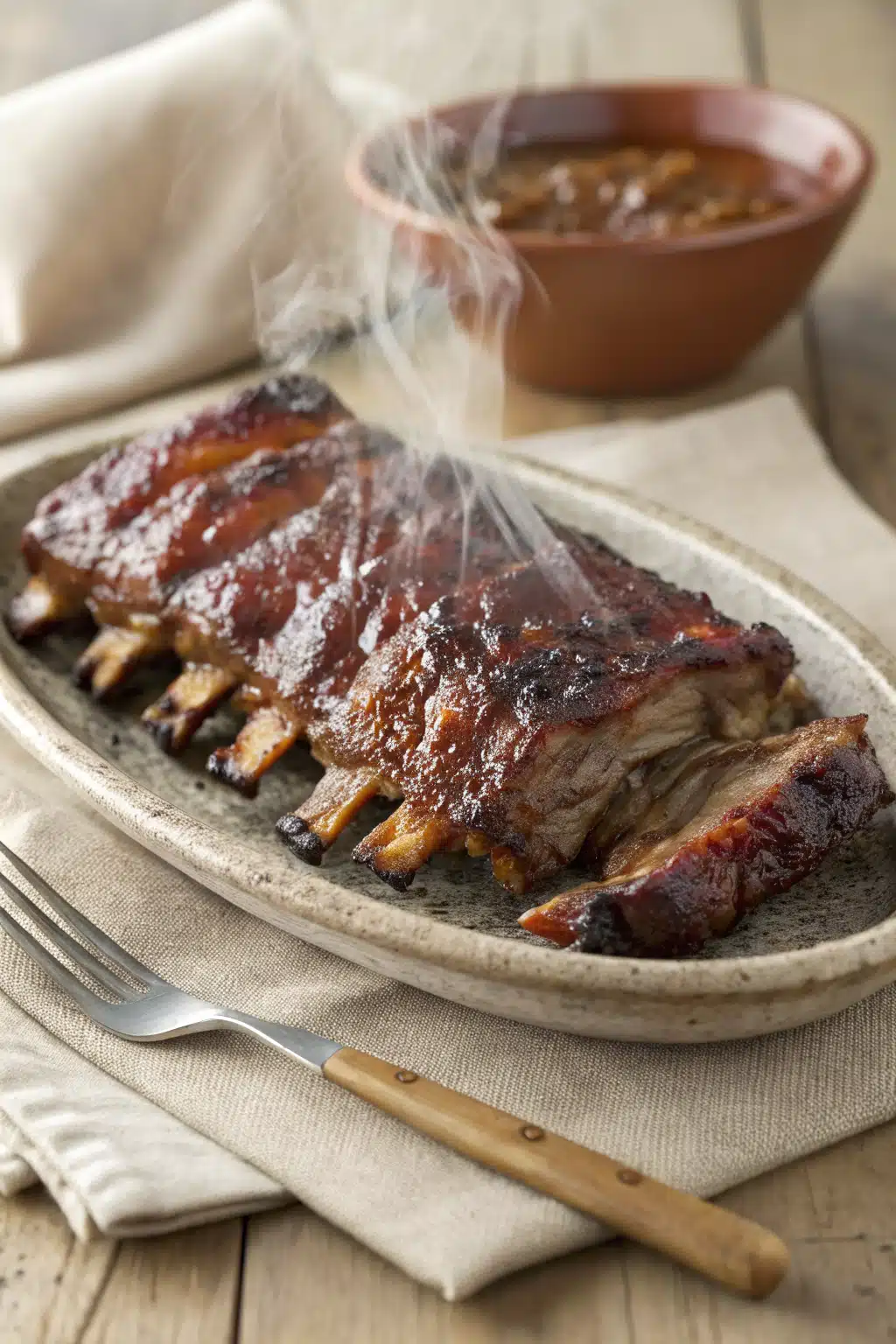 Instant Pot Baby Back Ribs ingredients organized and measured on kitchen counter