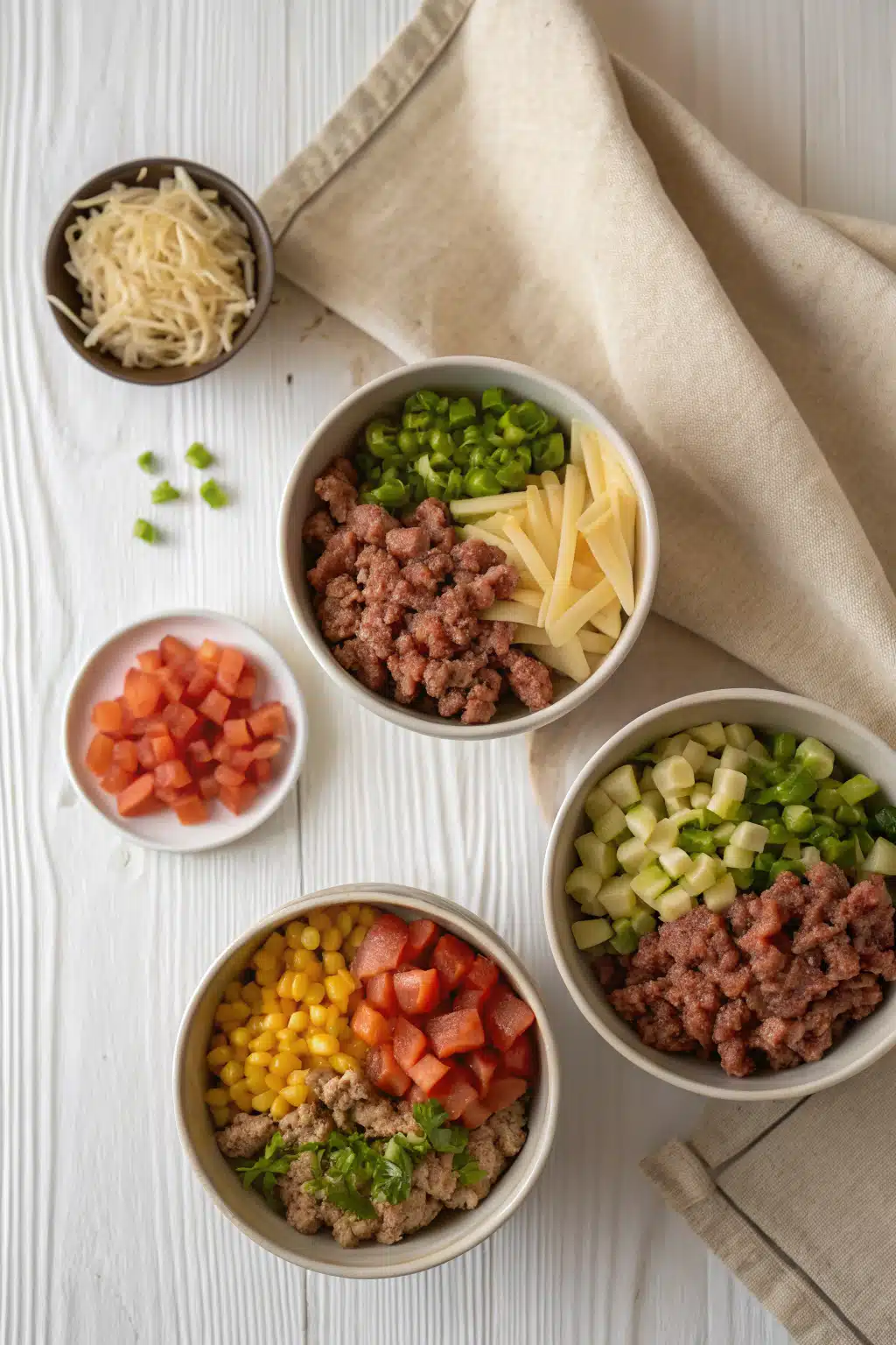 Italian Wedding Soup beautifully presented from an overhead angle