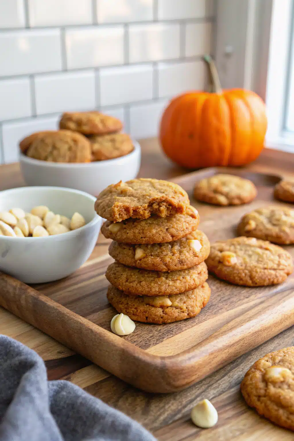 Keto Pumpkin Cookies Recipe ingredients organized and measured on kitchen counter