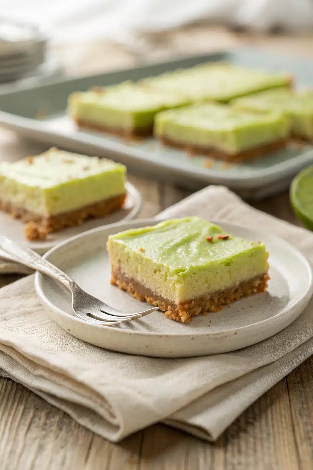 Key Lime Pie Bars ingredients organized and measured on kitchen counter